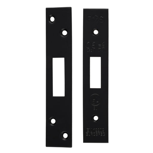 Forend Strike & Fixings - Eds/Lds - Square - Matt Black