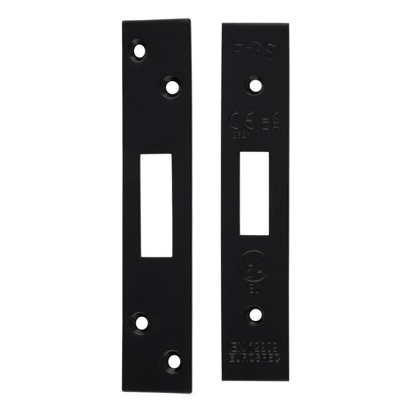 Forend Strike & Fixings - Eds/Lds - Square - Matt Black