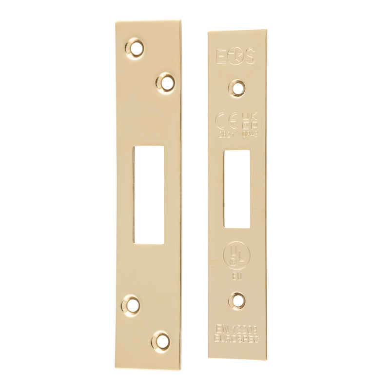 Forend Strike & Fixings - Eds/Lds - Square - Stainless Brass