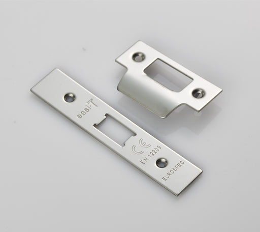 Forend Strike & Fixings - Fll - Square - Bright Stainless Steel