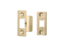 Forend Strike & Fixings - Tls - Square - Stainless Brass