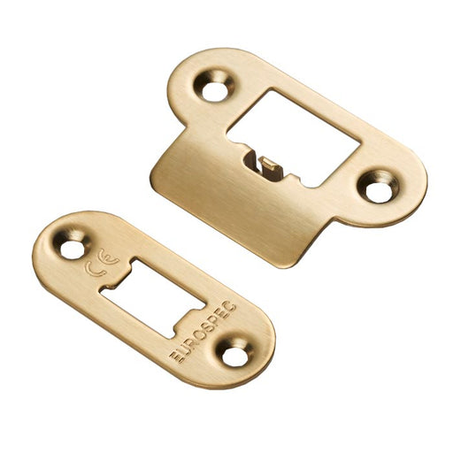 Forend Strike & Fixings - Tls - Radius - Satin Brass