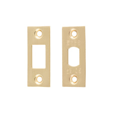 Forend Strike & Fixings - Tld - Square - Satin Brass