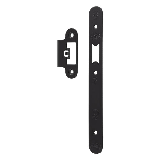 Forend Strike & Fixings - Dls0060L - Radius - Matt Black