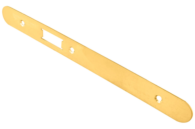 Forend Strike & Fixings - Dls0060L - Radius - Stainless Brass