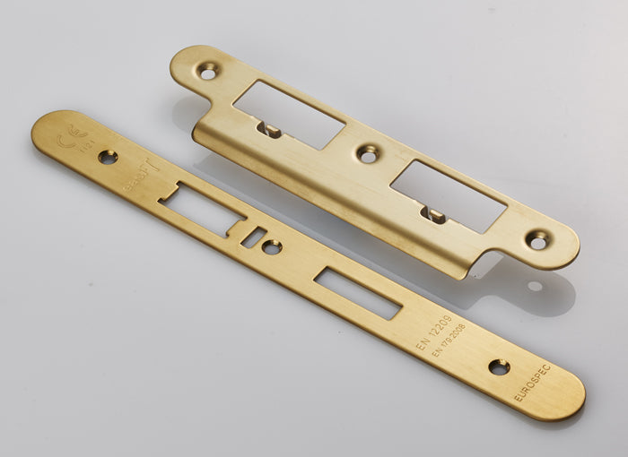 Forend Strike & Fixings - Dls7260Esc - Radius - Stainless Brass