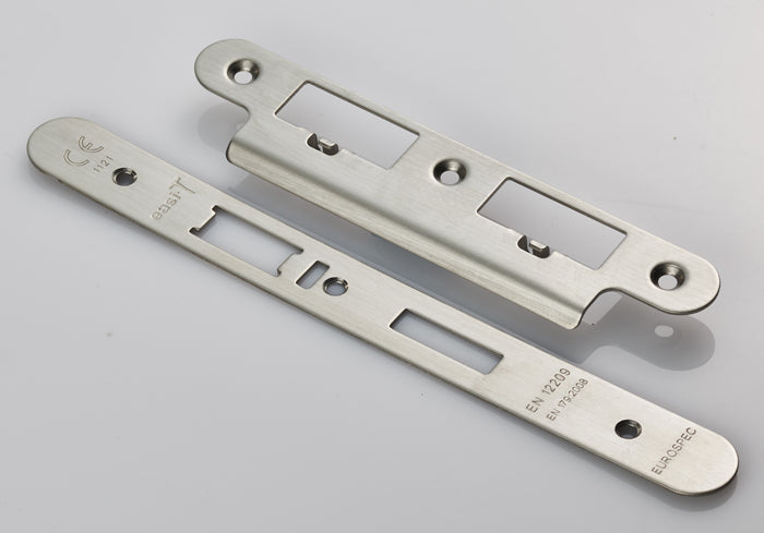 Forend Strike & Fixings - Dls7260Esc - Radius - Satin Stainless Steel