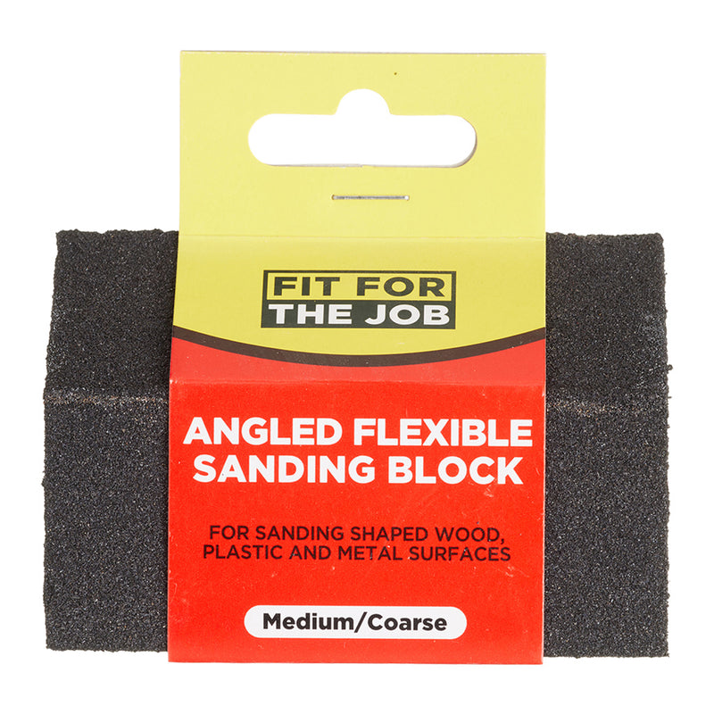 Fit For The Job Angled Flexible Sanding Block Medium/Coarse Grade