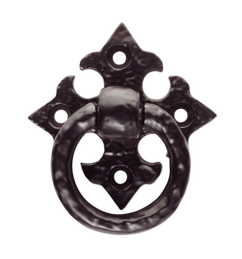 Ring Pull On Gothic Cross Backplate 57 X 57Mm - Black Antique 59 ( 42.5 )