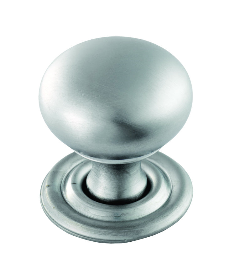 Hollow Victorian Knob 32Mm - Satin Chrome 33.5 ( 31.5 )