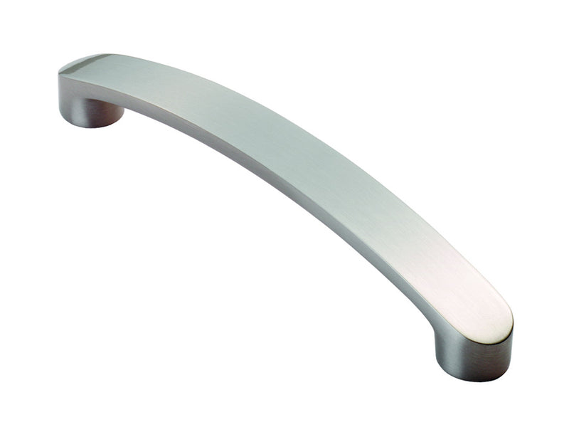 Radiused End Flat Bow Handle 128Mm C/C - Satin Nickel 128 ( 145 )