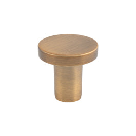 Circular Cupboard Knob 26Mm Dia - ANTIQUE BRASS 26