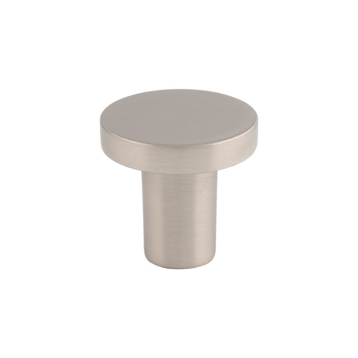 Circular Cupboard Knob 26Mm Dia - SATIN NICKEL 26