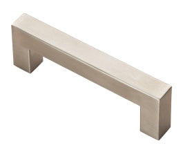 14Mm Dia. Mitred Linear Pull Handle - 96Mm C/C - Bolt Through Fixing - Satin Stainless Steel 96mm c/c