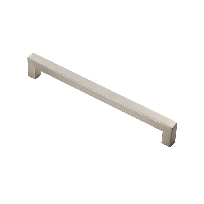 14Mm Dia. Mitred Linear Pull Handle - 192Mm C/C - Bolt Through Fixing - Satin Stainless Steel 192mm c/c