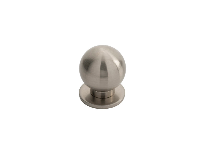 30Mm Stainless Steel Ball Knob W/ Rose - Satin Nickel 30 ( 30 )