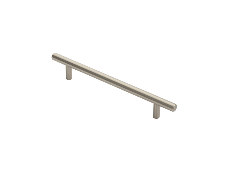 12Mm Dia. T-Bar Pull Handle - 160Mm C/C - Bolt Through Fixing - Satin Nickel 160 ( 220 )