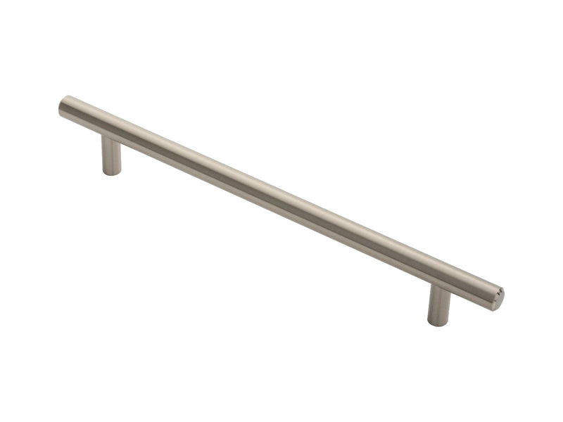 12Mm Dia. T-Bar Pull Handle - 192Mm C/C - Bolt Through Fixing - Satin Nickel 192 ( 252 )