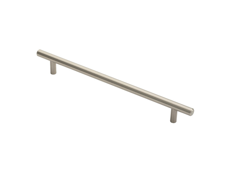 12Mm Dia. T-Bar Pull Handle - 224Mm C/C - Bolt Through Fixing - Satin Nickel 224 ( 284 )