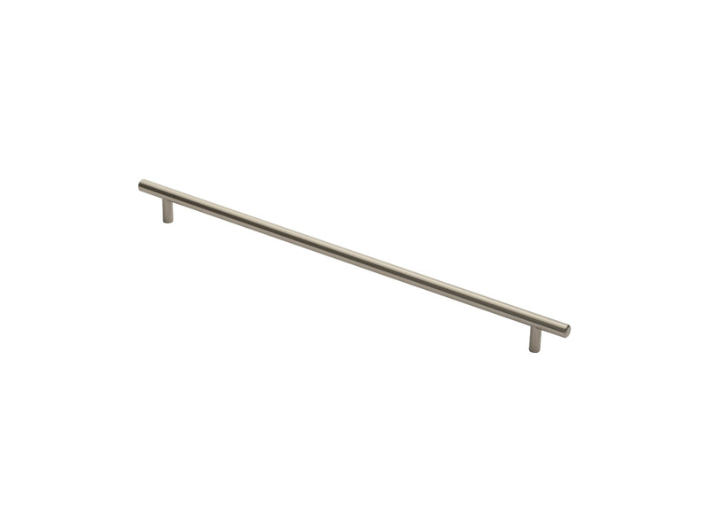 12Mm Dia. T-Bar Pull Handle - 384Mm C/C - Bolt Through Fixing - Satin Nickel 384 ( 444 )