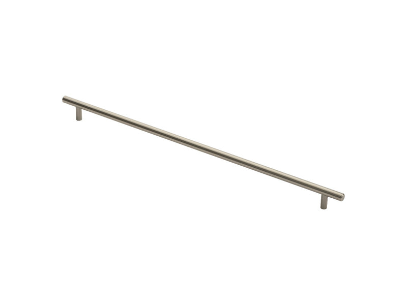 12Mm Dia. T-Bar Pull Handle - 448Mm C/C - Bolt Through Fixing - Satin Nickel 448 ( 508 )