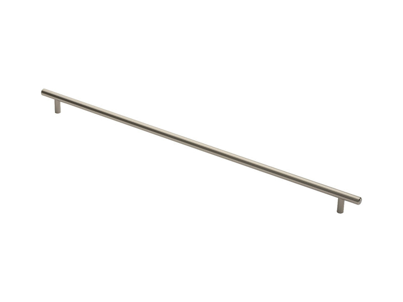 12Mm Dia. T-Bar Pull Handle - 512Mm C/C - Bolt Through Fixing - Satin Nickel 512 (572)