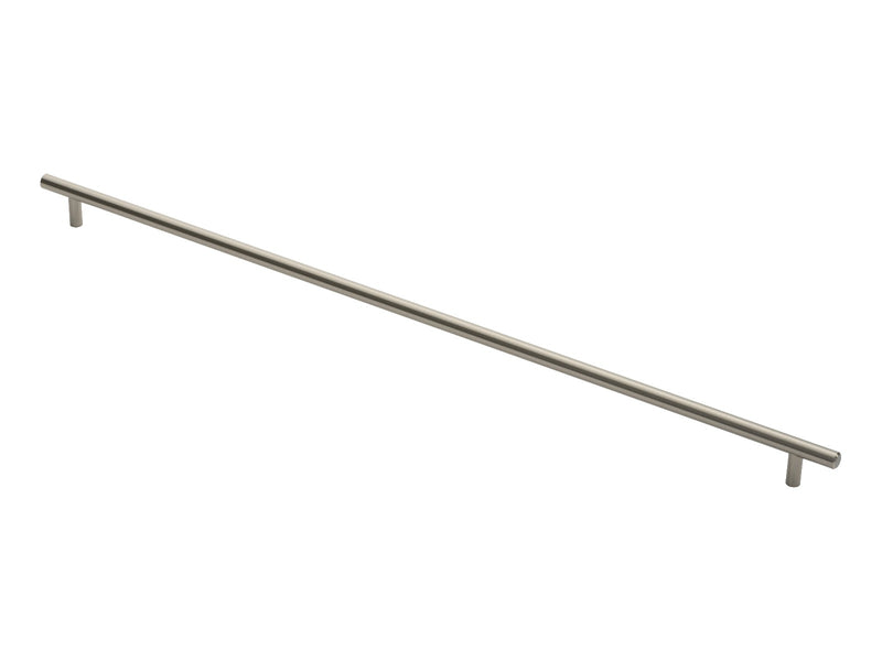 12Mm Dia. T-Bar Pull Handle - 608Mm C/C - Bolt Through Fixing - Satin Nickel 608 ( 668 )
