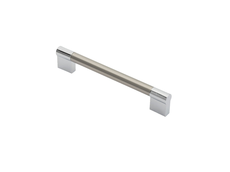 13Mm Keyhole Handle 160Mm C/C - Satin Nickel/Polished Chrome 160 ( 172 )