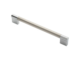 13Mm Keyhole Handle 192Mm C/C - Satin Nickel/Polished Chrome 192 ( 204 )