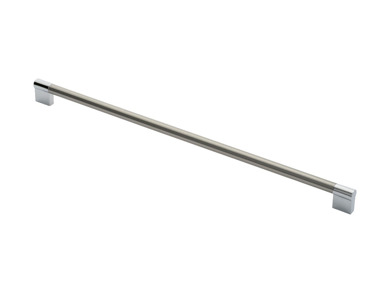 13Mm Keyhole Handle 448Mm C/C - Satin Nickel/Polished Chrome 448 ( 460 )
