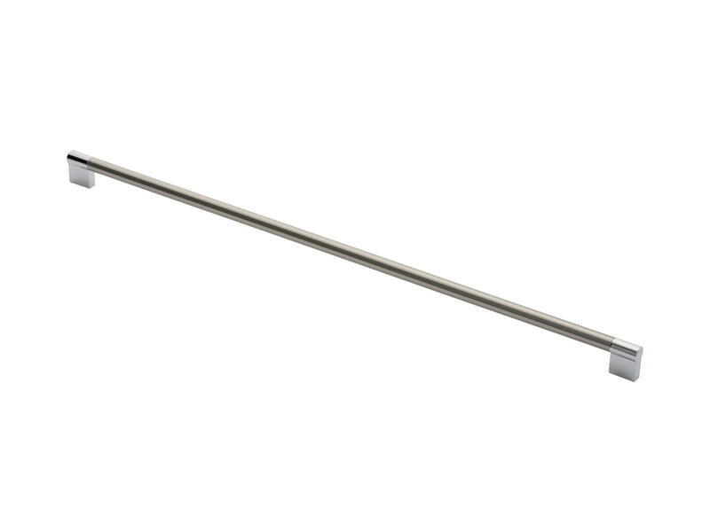 13Mm Keyhole Handle 576Mm C/C - Satin Nickel/Polished Chrome 576 ( 588 )