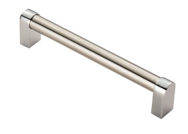 Bauhaus Handle 160Mm C/C - Satin Nickel/Polished Chrome 160 ( 176 )