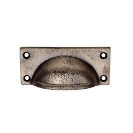Square Plate Cup Handle 79 X 25Mm C/C - Pewter 79 x 25