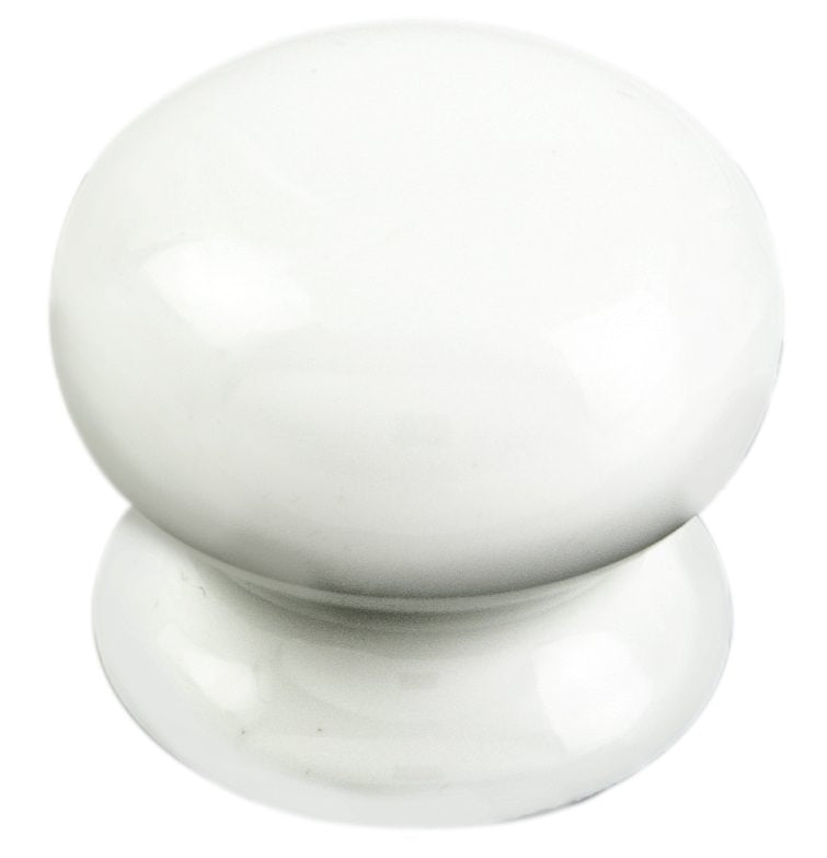 Porcelain Knob 30Mm - White Porcelain 27 ( 30 )