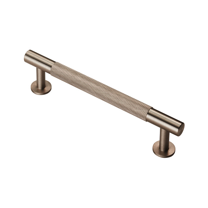 Knurled Cabinet Pull Handle 128Mm C/C - Satin Nickel