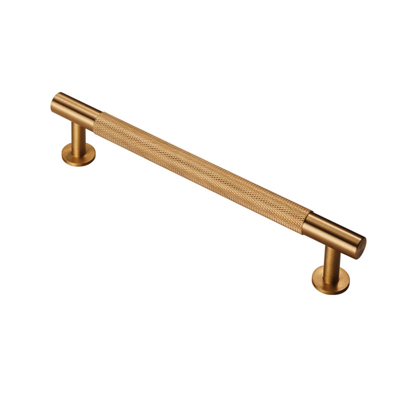 Knurled Cabinet Pull Handle 160Mm C/C - Satin Brass