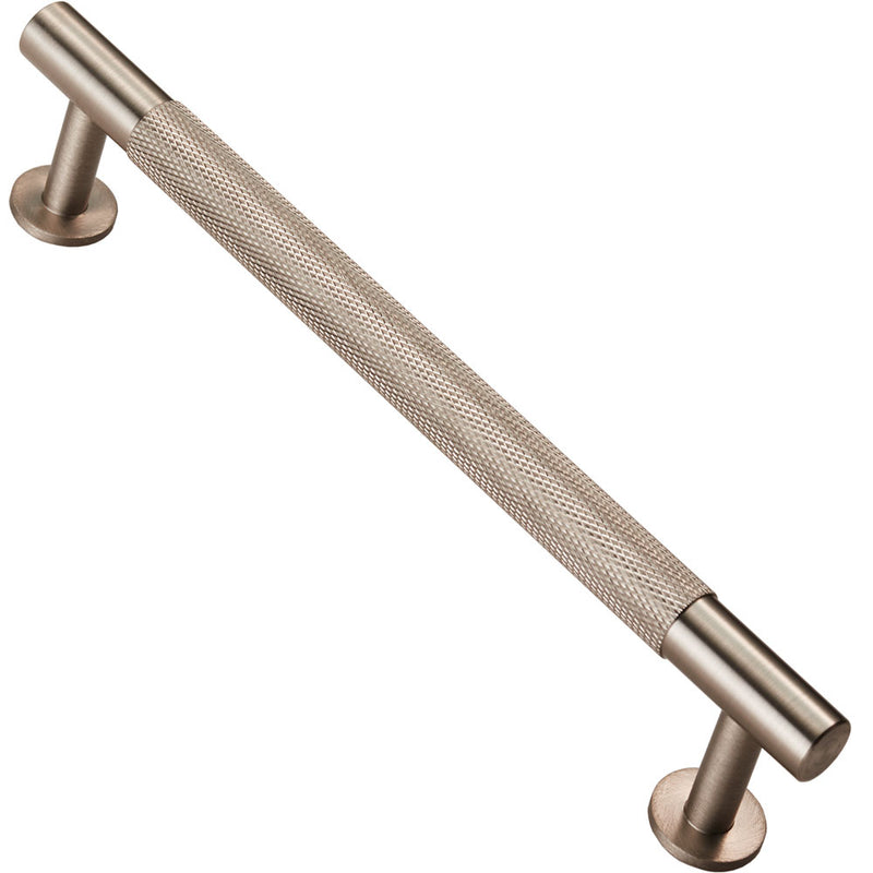 Knurled Cabinet Pull Handle 160Mm C/C - Satin Nickel