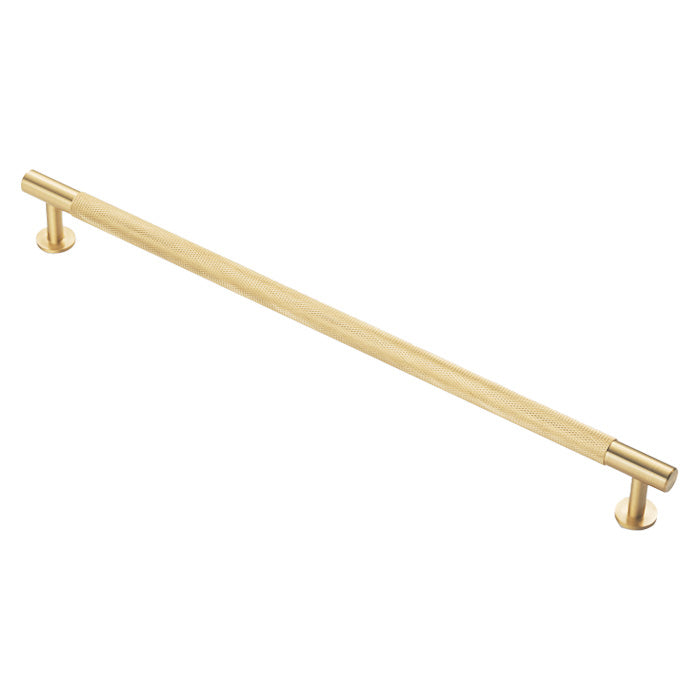 Knurled Cabinet Pull Handle 320Mm C/C - Satin Brass