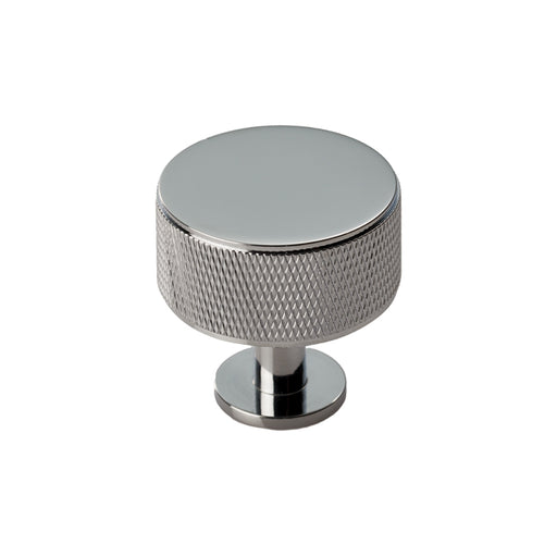 Knurled Cabinet Radio Knob - Polished Chrome