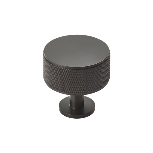 Knurled Cabinet Radio Knob - Matt Black