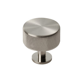 Knurled Cabinet Radio Knob - Satin Nickel