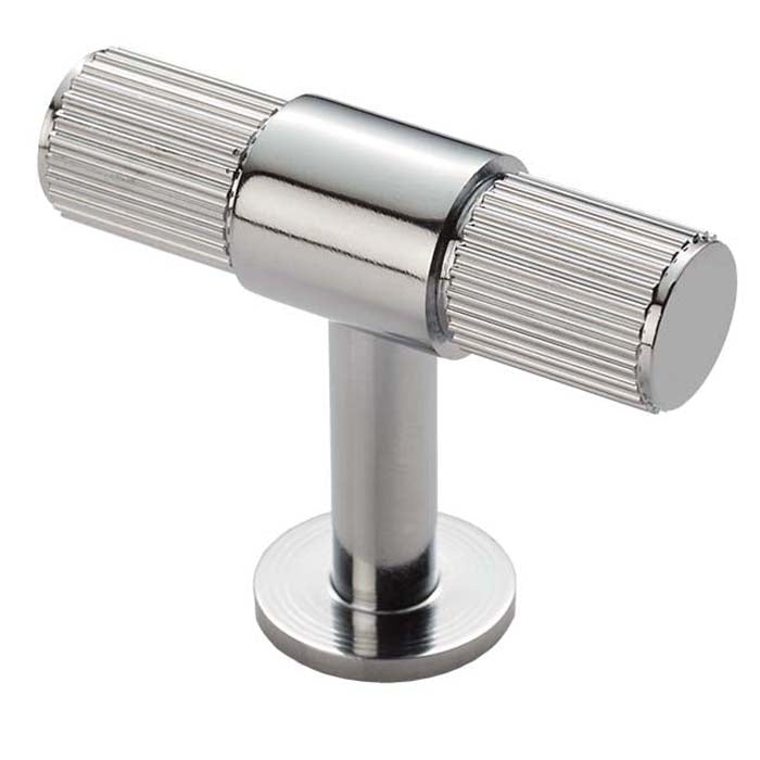 Lines Cabinet T-Bar Knob - Polished Chrome