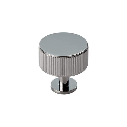 Lines Cabinet Radio Knob - Polished Chrome