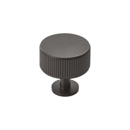 Lines Cabinet Radio Knob - Matt Black