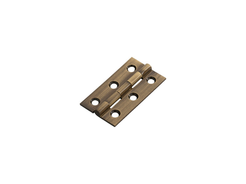 50 X 28 X 1.5Mm Cabinet Hinge C/W Screws (Pair) - Antique Brass 50 x 28 x 1.5