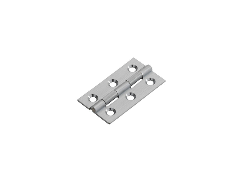 50 X 28 X 1.5Mm Cabinet Hinge C/W Screws (Pair) - Satin Chrome 50 x 28 x 1.5