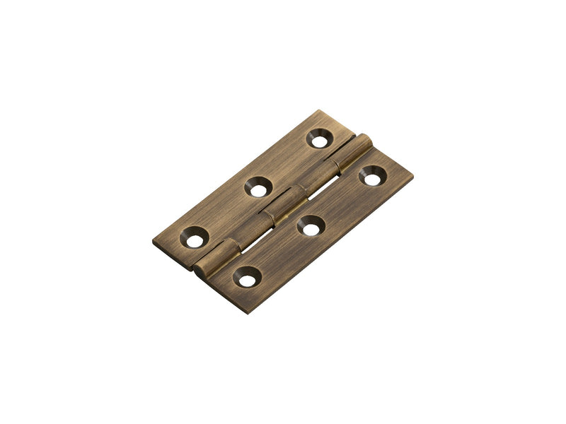 64 X 35 X 2Mm Cabinet Hinge C/W Screws (Pair) - Antique Brass 64 x 35 x 2