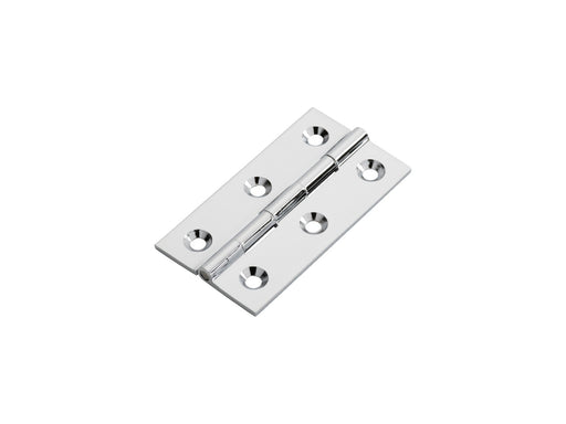 64 X 35 X 2Mm Cabinet Hinge C/W Screws (Pair) - Polished Chrome 64 x 35 x 2