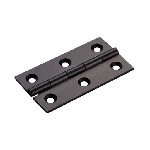 64 X 35 X 2Mm Cabinet Hinge C/W Screws (Pair) - Matt Black