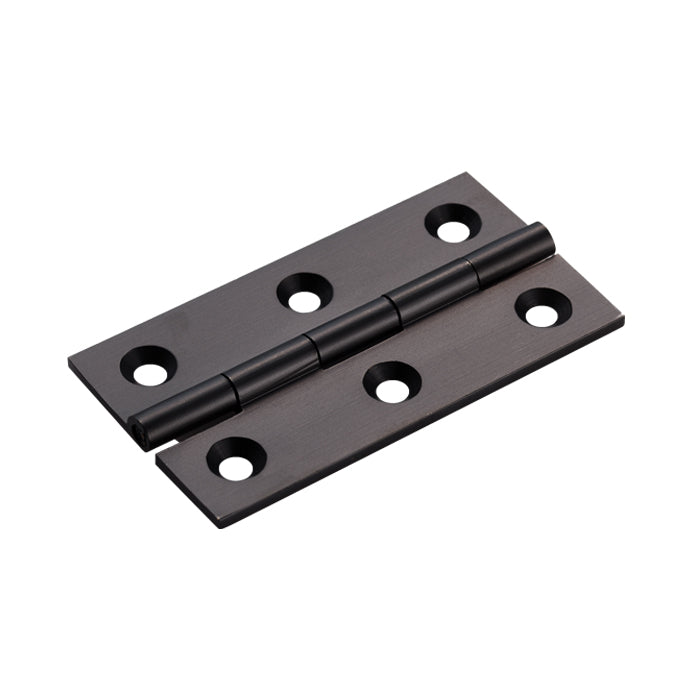64 X 35 X 2Mm Cabinet Hinge C/W Screws (Pair) - Matt Black